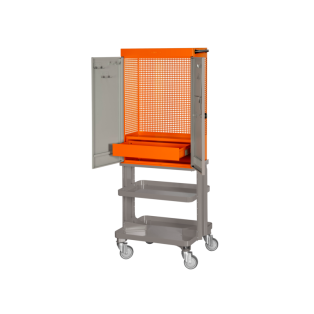 Armario 2 Puertas Ruedas Azul