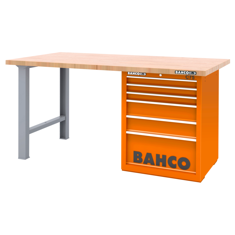 Banco de trabajo baja altura 6 cajones 1.800mm