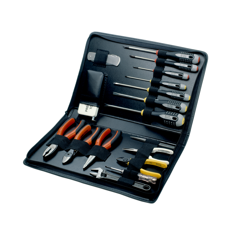 Kit de herramientas de electricista en estuche con cremallera