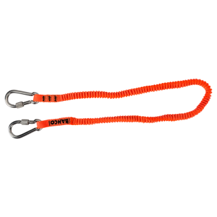 Lanyard naranja de alta visibilidad con mosquetón para 1 kg de 0