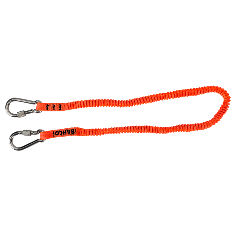 Lanyard naranja de alta visibilidad con mosquetón para 1 kg de 0