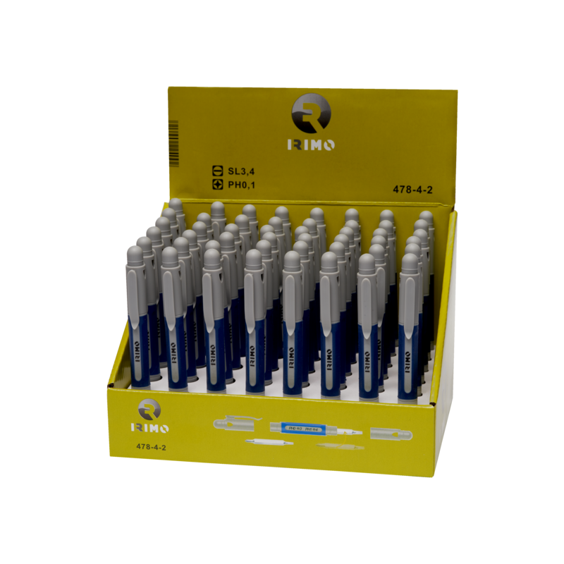 Bolígrafo destornillador de precisión de bolsillo en expositor