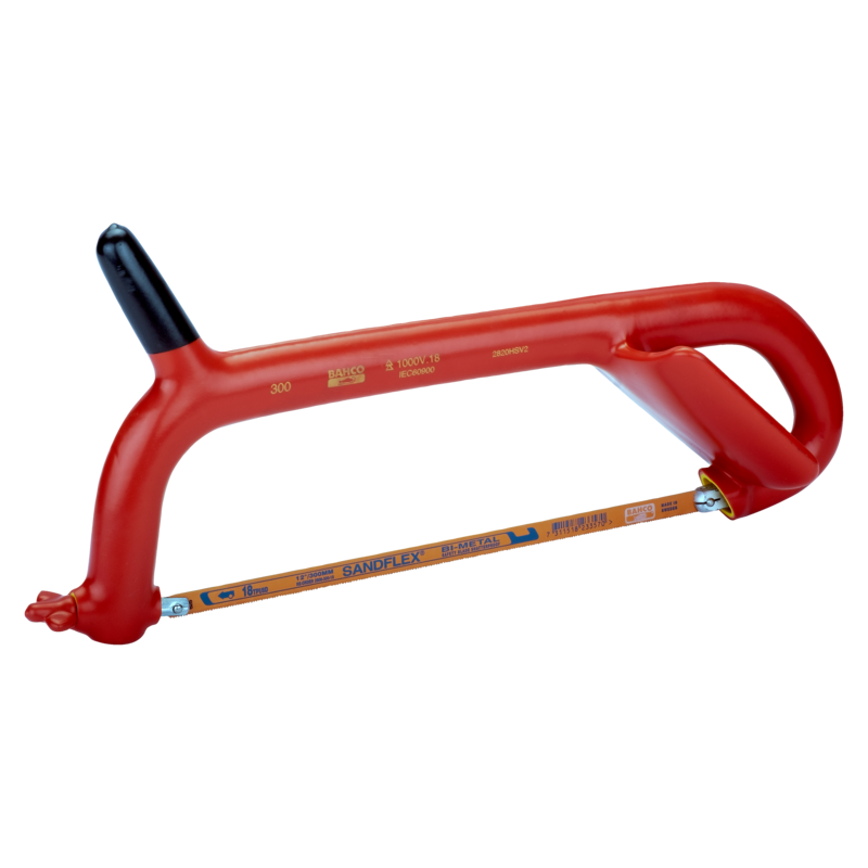 Arco de sierra aislados para cortar metal con guardamanos