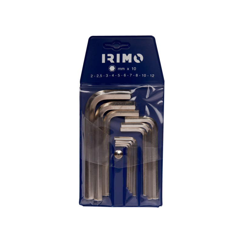 Juego de llaves hexagonales niqueladas