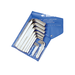 Juego de llaves hexagonales niqueladas