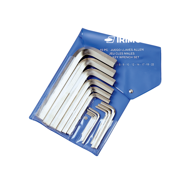 Juego de llaves hexagonales niqueladas