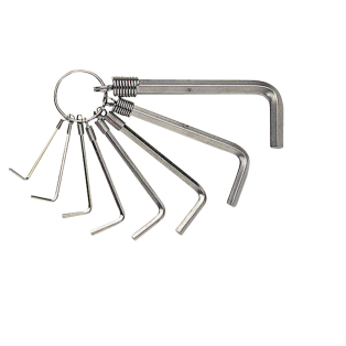 Juego de llaves hexagonales niqueladas