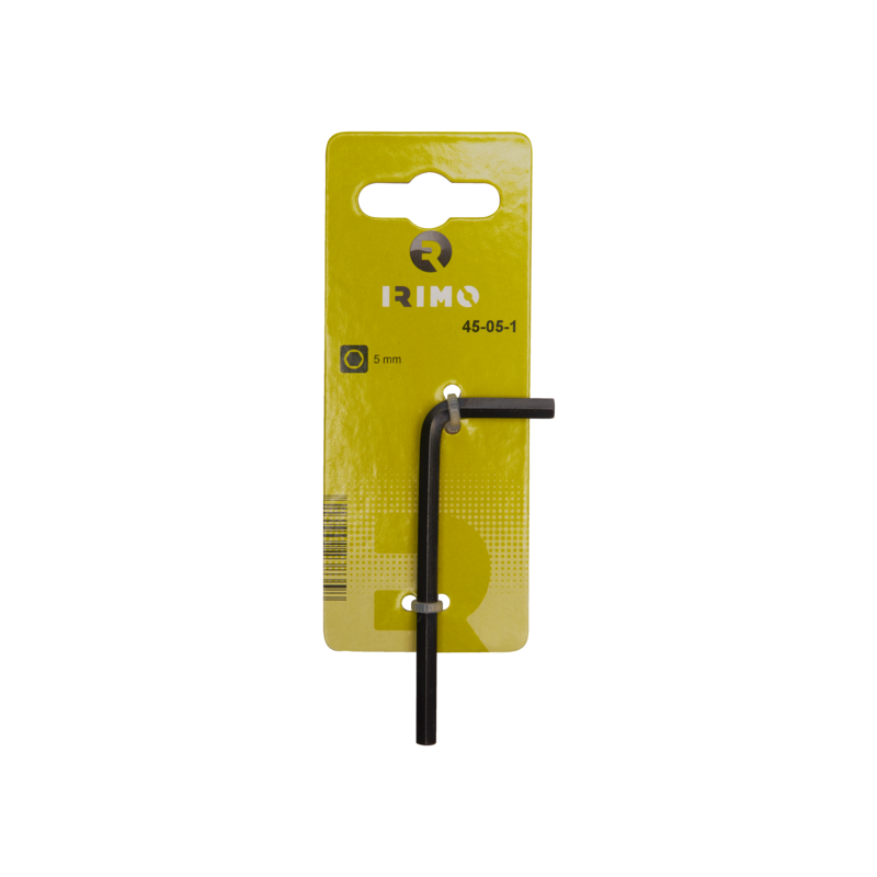 Llave tipo allen corta pavonada con clip para colgar