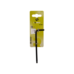 Llave tipo allen larga con bola y clip para colgar