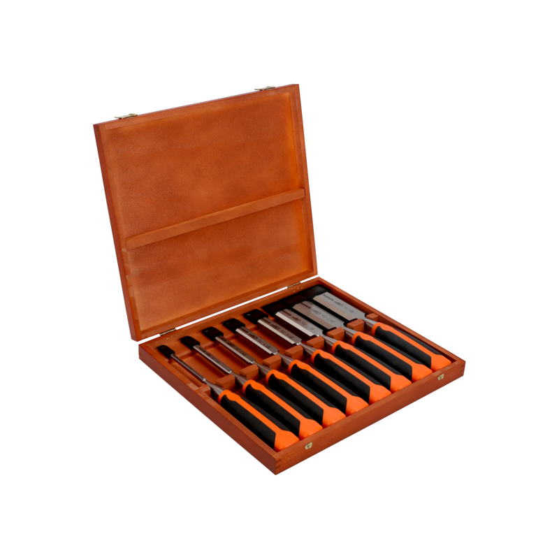 Jgo 8 Formones Caja Madera