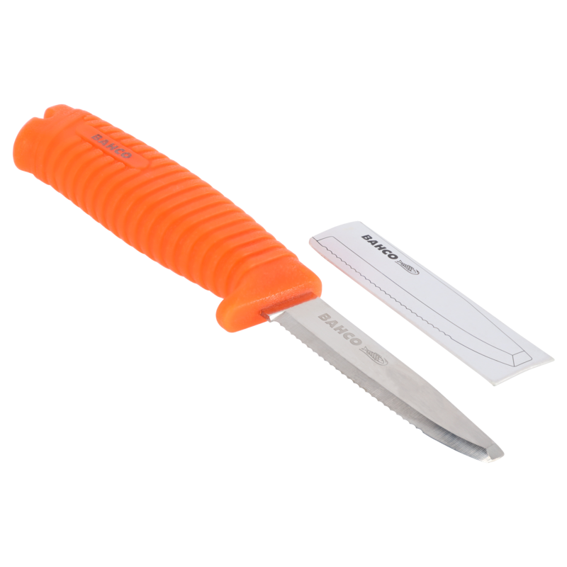 Cuchillo flotante de rescate con mango fluorescente 100 mm