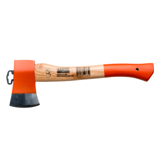 Hacha camping con mango de fresno curvado y agarre suave y diseño americano de 500 mm y 1