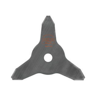 Grass cutting blade with 3 teeth with outer diameter 300 mm and 25 mm centre hole