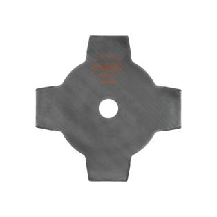 Grass cutting blade with 4 teeth with outer diameter 225 mm and 25 mm centre hole