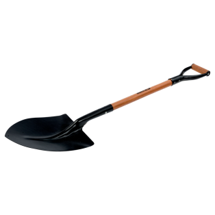 Pala de punta redonda con mango tipo C y empuñadura en T (340 mm)