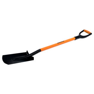 Pala de jardinería con mango en D bi-componente