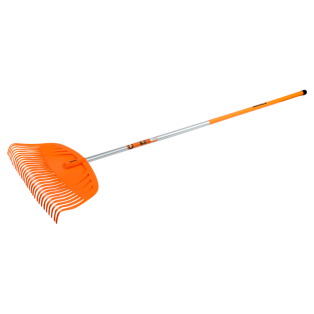 Rastrillo para césped con cabeza grande y 29 púas de plástico (1730 mm)