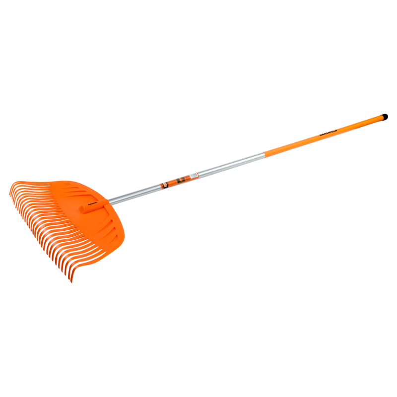 Rastrillo para césped con cabeza grande y 29 púas de plástico (1730 mm)