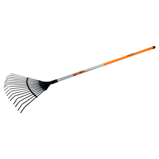 Rastrillo para hojas con cabeza mediana y 16 púas de acero (1700 mm)