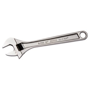 Llave ajustable "inglesa" cromada de 6" con clip