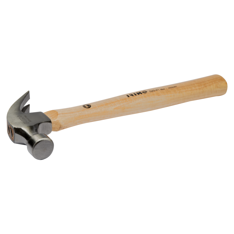 Martillo de uña con mango de madera