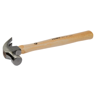 Martillo de uña con mango de madera