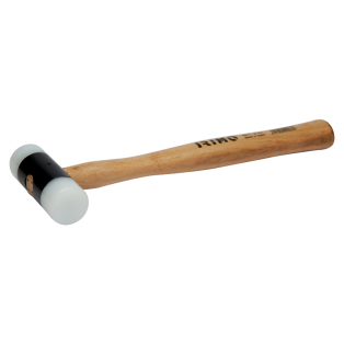 Maza con boca de nailon y mango de madera