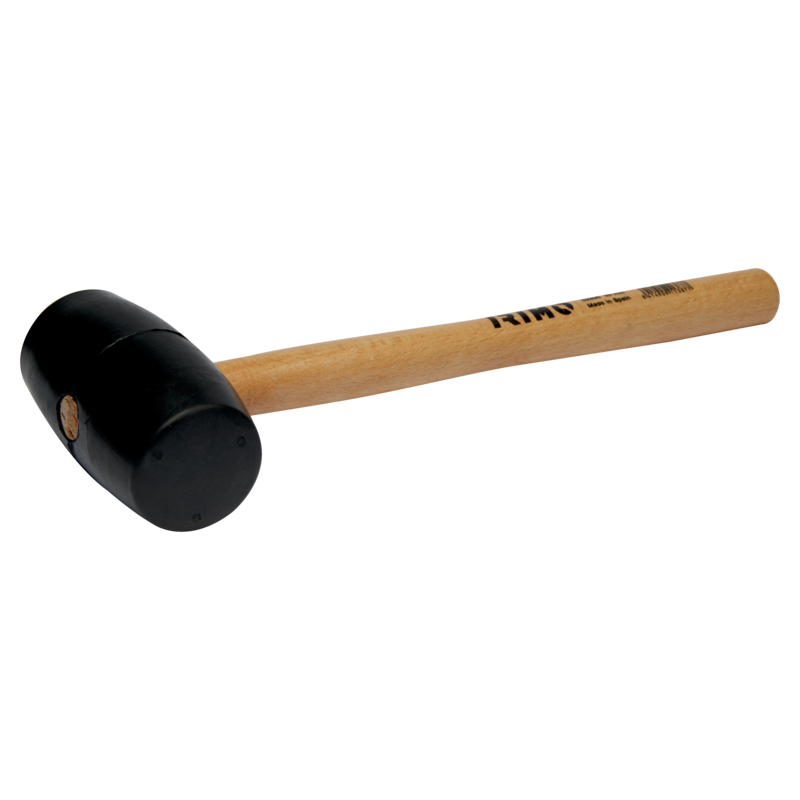 Maza de goma con mango de madera