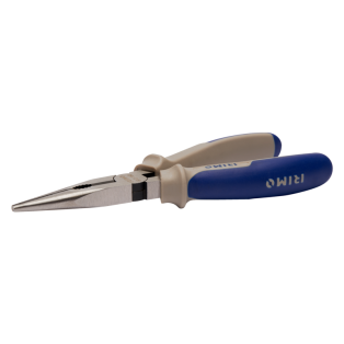 Alicates de boca semirredonda recta con mangos bi-material