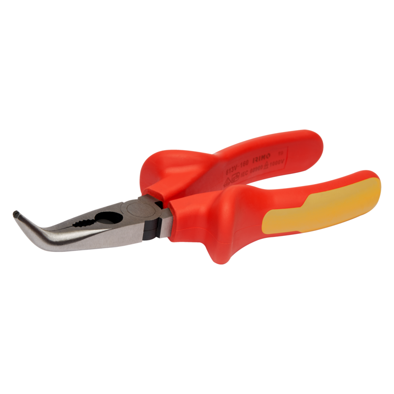 Alicates de boca semirredonda curvada aislados