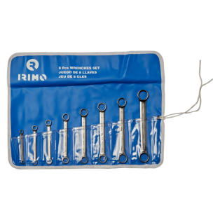 Juego de llaves de estrella acodadas de dos bocas en estuche