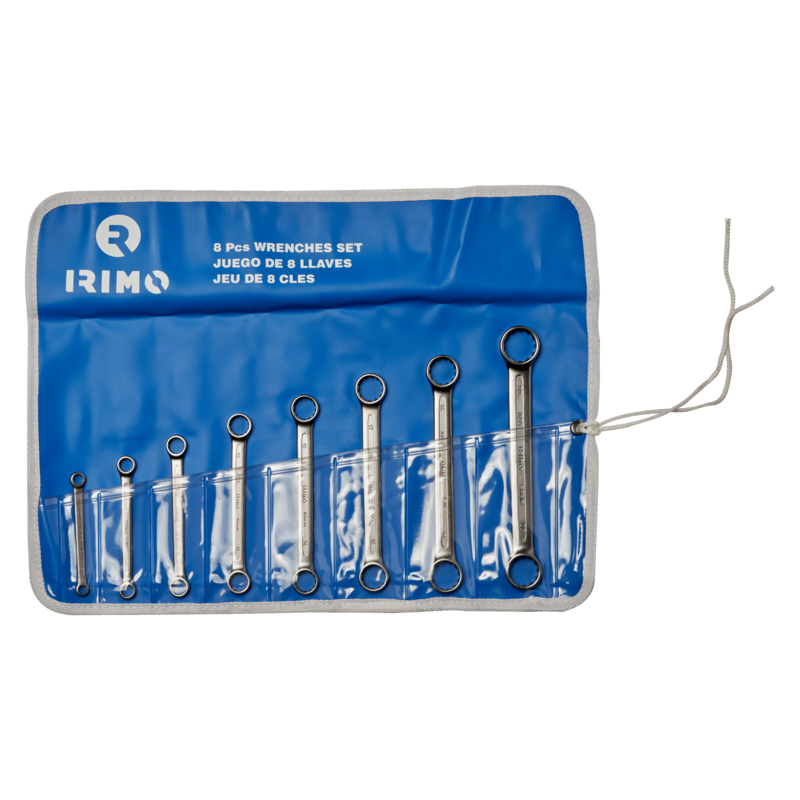 Juego de llaves de estrella acodadas de dos bocas en estuche