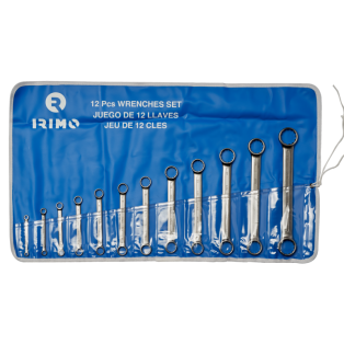 Juego de llaves doble estrella acodadas de dos bocas en estuche