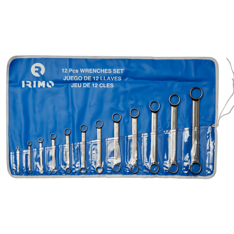 Juego de llaves doble estrella acodadas de dos bocas en estuche