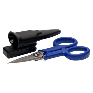 Tijeras de electricista con mangos de PVC y alta capacidad de corte