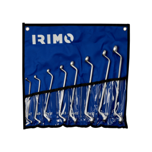 Juego de llaves de estrella acodadas de dos bocas en estuche