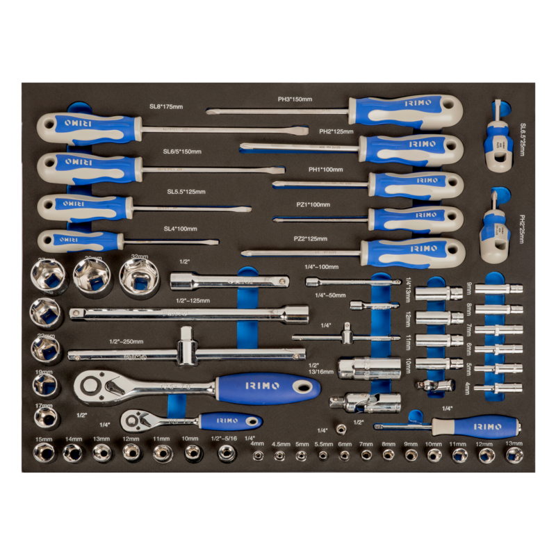 Vasos y destornilladores en foam 3/3 (60 piezas)