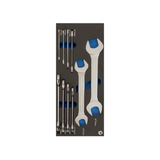 Llaves fijas de dos bocas en foam 1/3 (10 piezas)