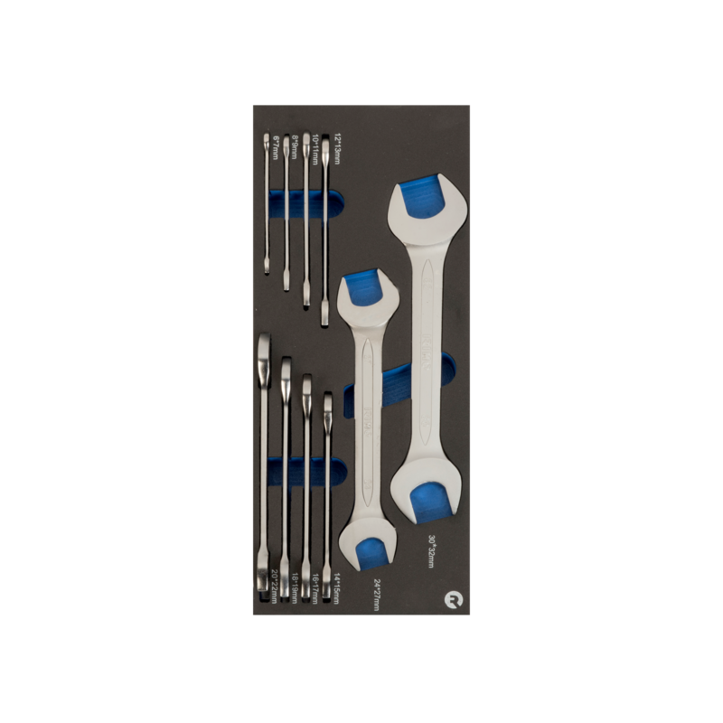 Llaves fijas de dos bocas en foam 1/3 (10 piezas)