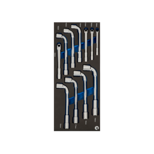 Llaves de tubo de dos bocas hexagonales en foam 1/3 (11 piezas)