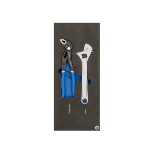 Llave ajustable "inglesa" y alicates en foam 1/3 (2 piezas)