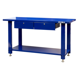 Banco de trabajo de acero resistente con 4 patas