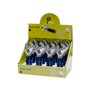 Expositor para 12 llaves ajustables "inglesas" Stubby cromadas