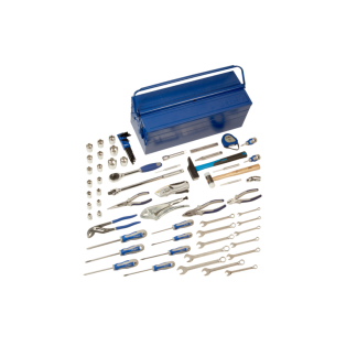 Caja de herramientas metálica con 67 piezas para trabajos de mantenimiento y reparación generales