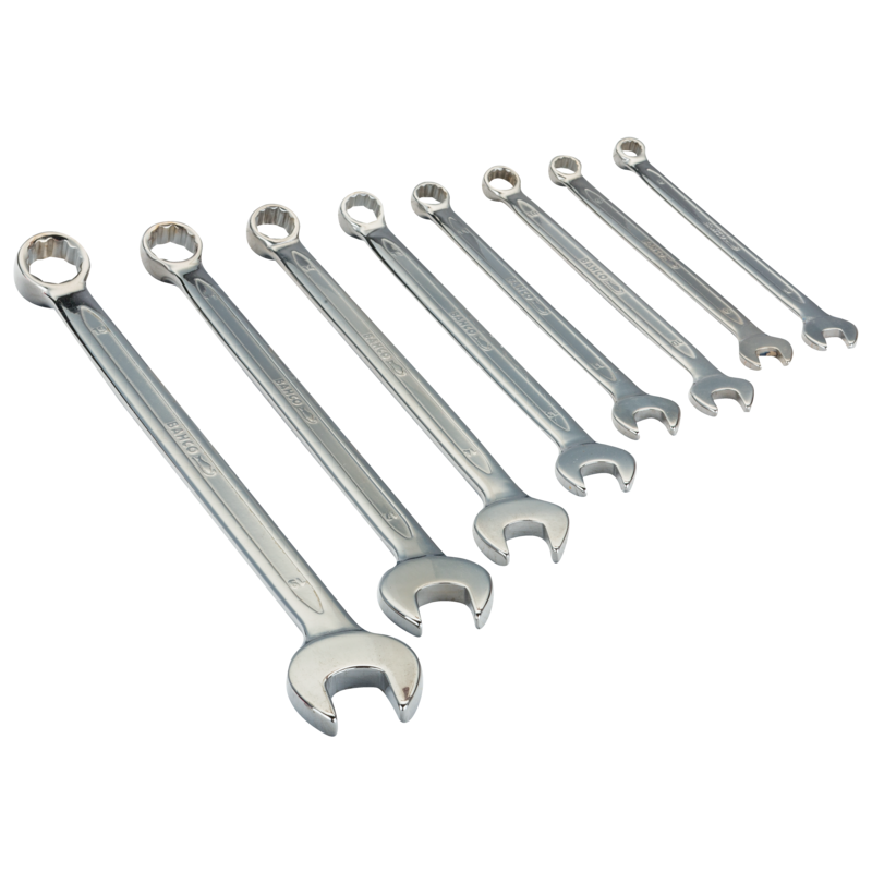 Juego de llaves combinadas extralargas métricas (8 piezas/caja)