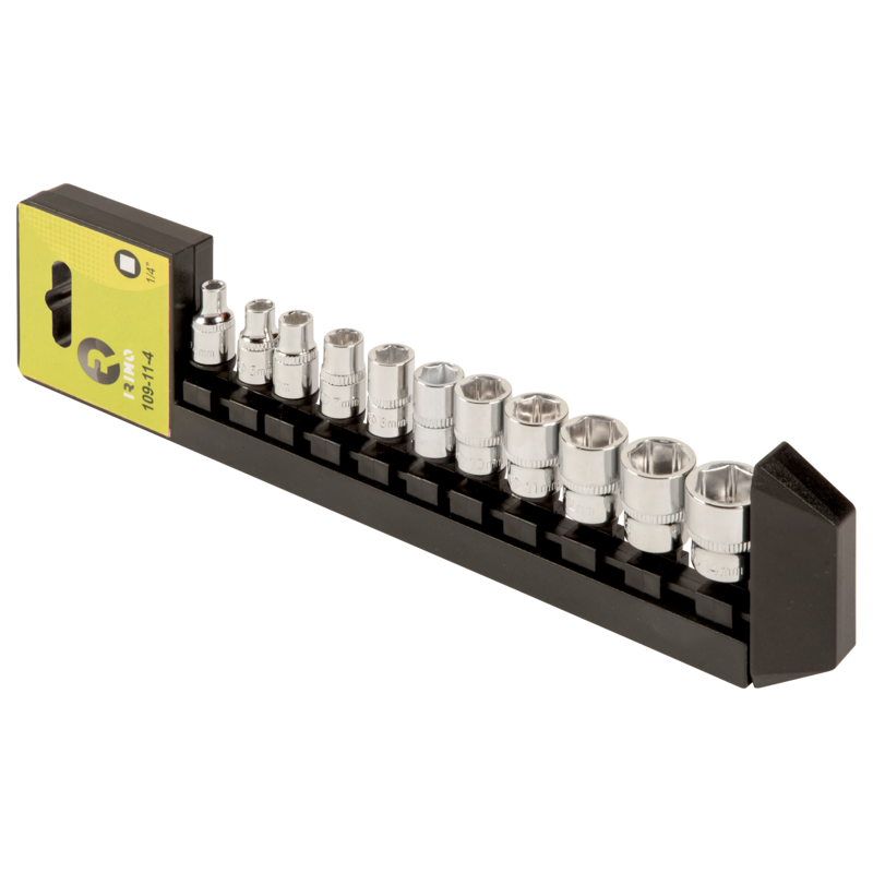 Juego de vasos 1/4" en rail