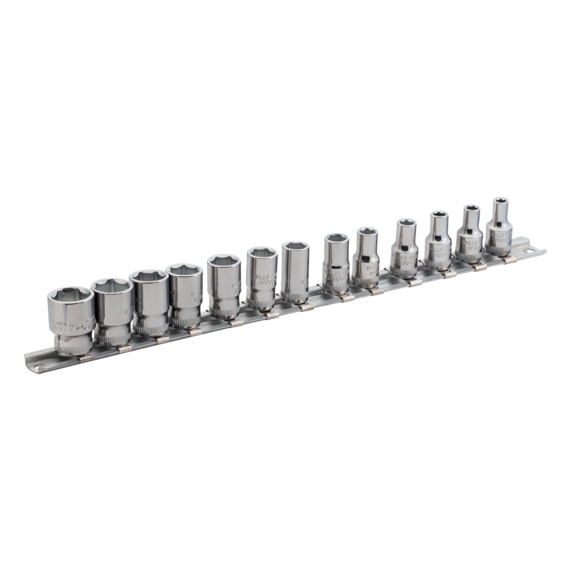 Jgo.Vasos E/Regleta 1/4"13 Pzs