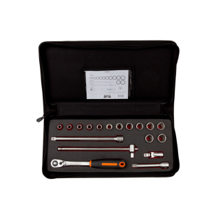 Juego Vasos 1/2" Hex. 18 Pzas