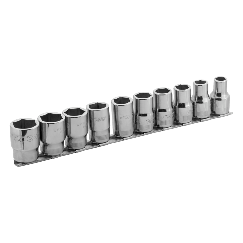 Jgo.Vasos E/Regleta 1/2"10 Pzs