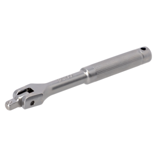 Mango articulado 1/4" con cabeza giratoria y mango metálico 150 mm